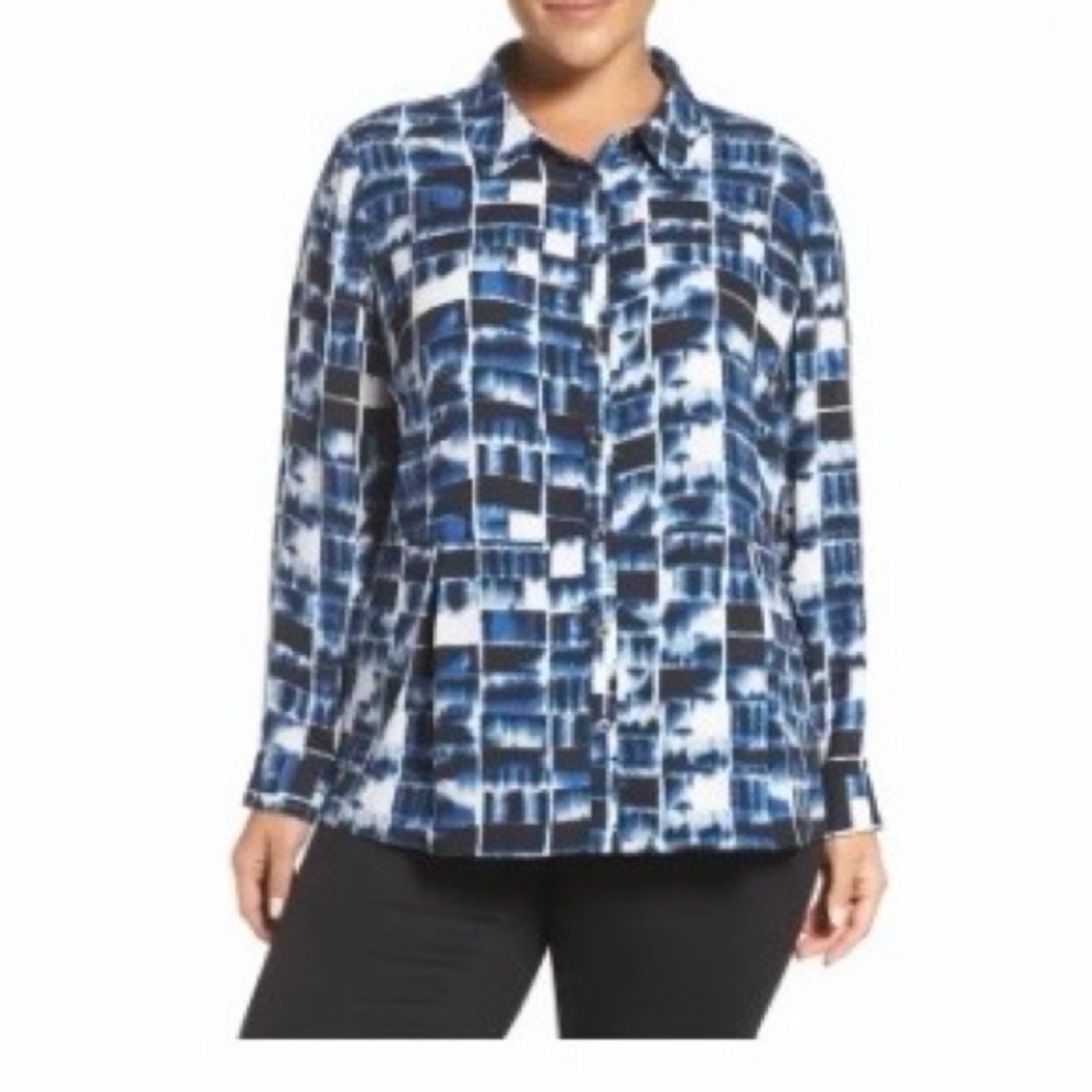Sejour Collared Peplum Blouse-size 22